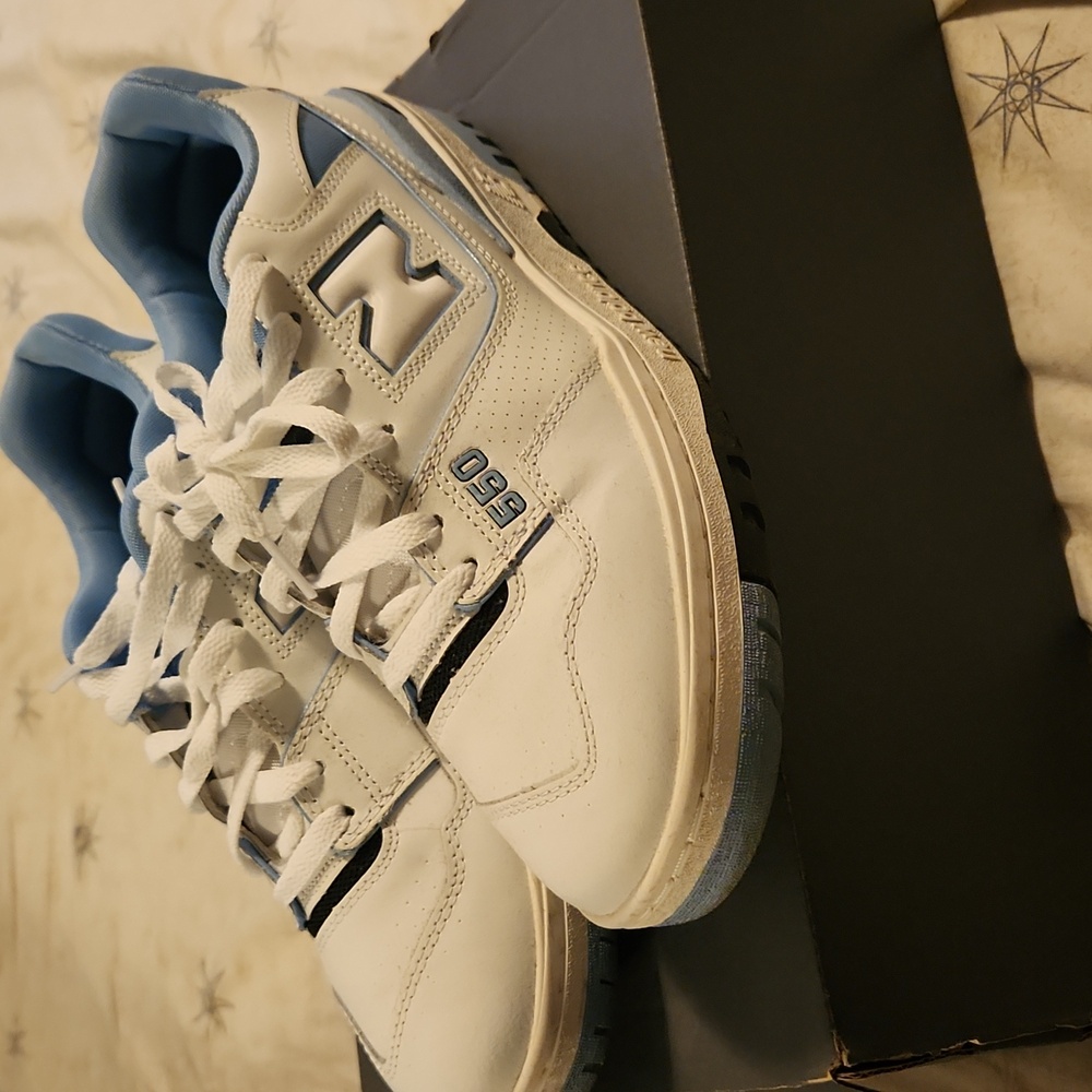 New Balance 550 White and Blue Sneakers Athletic Casual